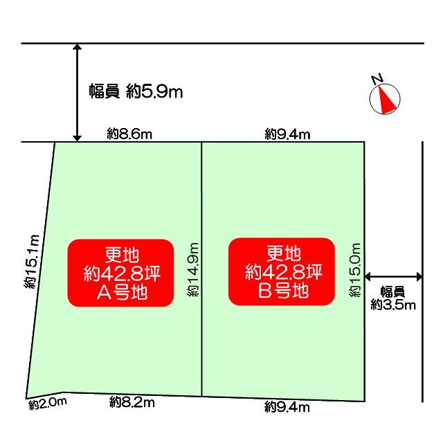 Compartment figure. Land price 37,660,000 yen, Land area 141.49 sq m