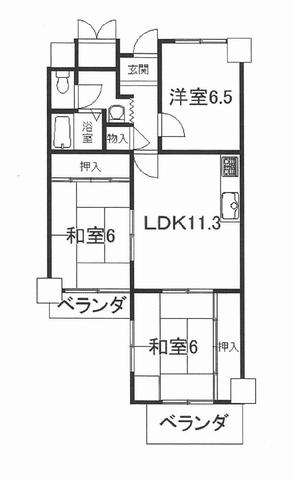 Floor plan. 3LDK, Price 15.9 million yen, Occupied area 68.27 sq m , Balcony area 7.66 sq m Floor