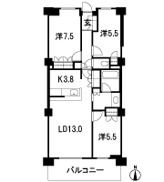 Floor: 3LDK, occupied area: 75.41 sq m, Price: TBD