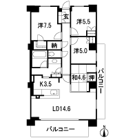 Floor: 4LDK + storeroom, occupied area: 90.45 sq m, Price: TBD