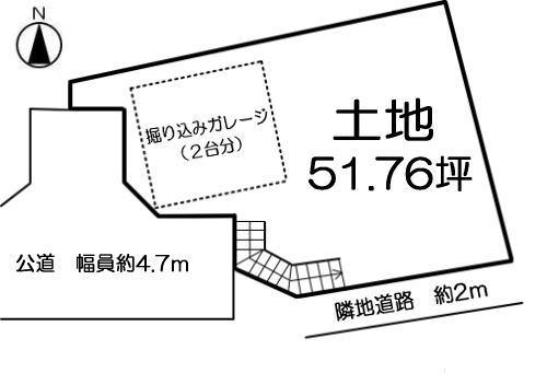 Compartment figure. Land price 39,800,000 yen, Land area 171.12 sq m