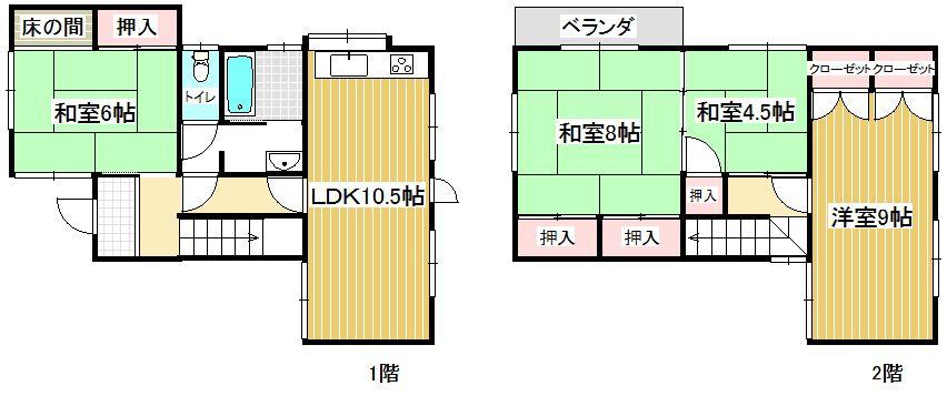 Floor plan. 16.8 million yen, 4LDK, Land area 106.54 sq m , What to wonder if you try to use a large Western-style building area 90.72 sq m 2 floor?