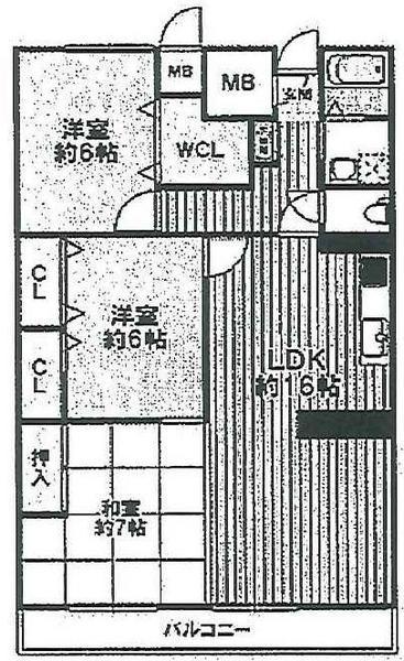 Floor plan. 3LDK, Price 11.9 million yen, Footprint 78.1 sq m , Balcony area 9.23 sq m