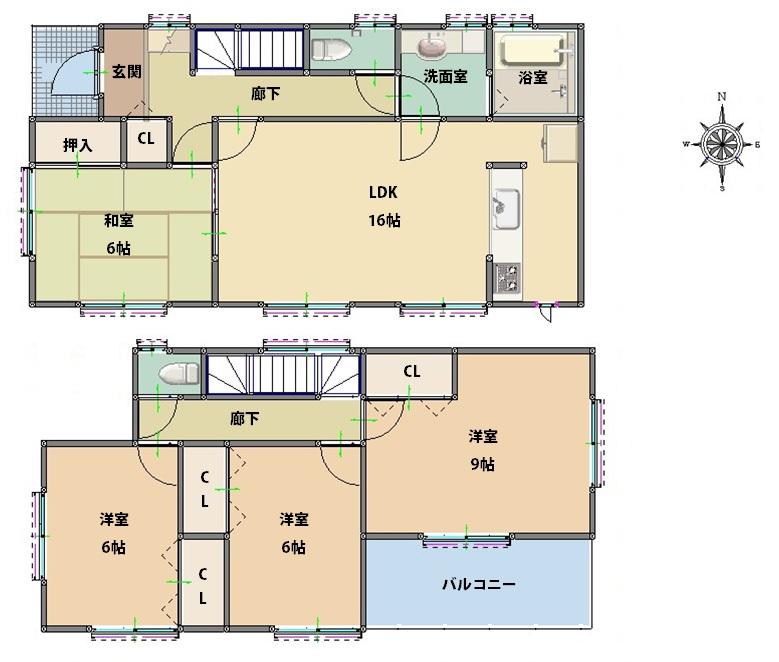 Floor plan. (No. 3 locations), Price 46,800,000 yen, 4LDK, Land area 153.22 sq m , Building area 105.15 sq m