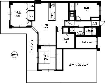Floor plan. 4LDK, Price 23.8 million yen, Occupied area 80.84 sq m , Balcony area 52.81 sq m