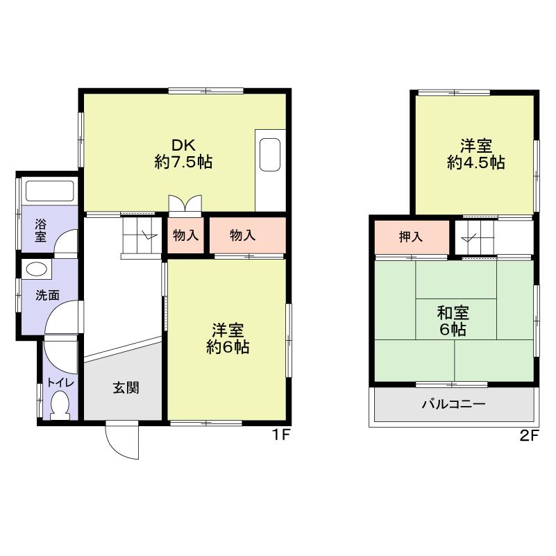 Floor plan. 12 million yen, 3DK, Land area 69.22 sq m , Building area 58.25 sq m