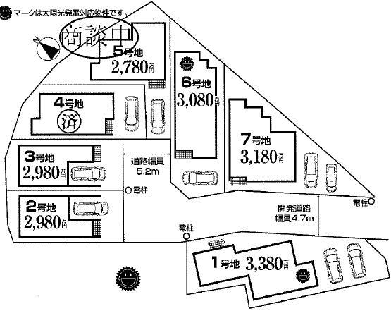 Compartment figure. 29,800,000 yen, 4LDK, Land area 71.58 sq m , Building area 119.01 sq m