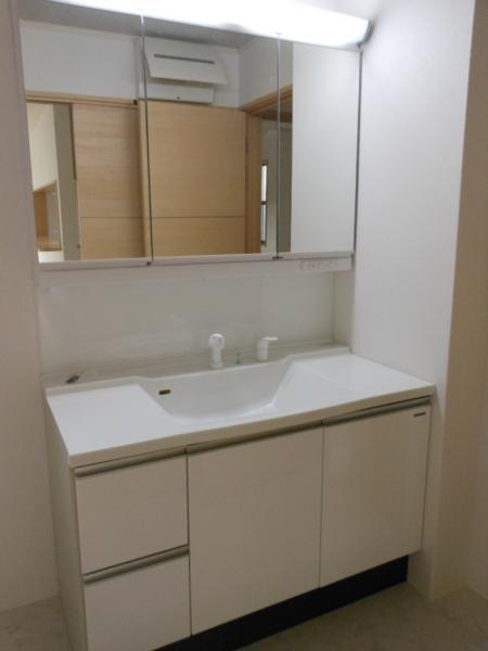 Wash basin, toilet.  ■ Basin space ■  Spacious basin on one grade