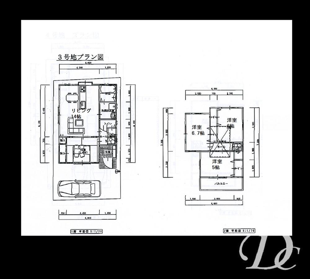 Floor plan. (3 Building), Price 37,270,000 yen, 4LDK, Land area 86.1 sq m , Building area 85.42 sq m