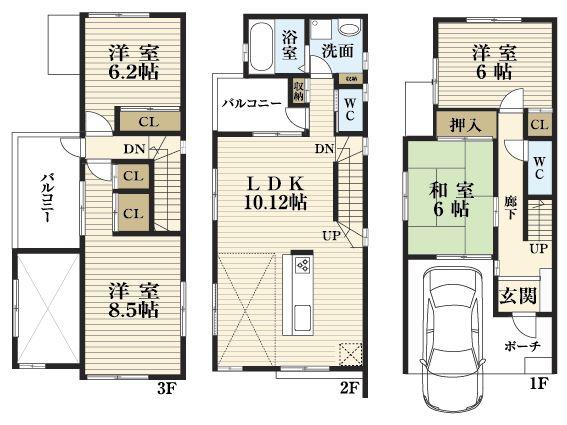 Floor plan. 32,800,000 yen, 4LDK, Land area 80.2 sq m , Building area 107.23 sq m