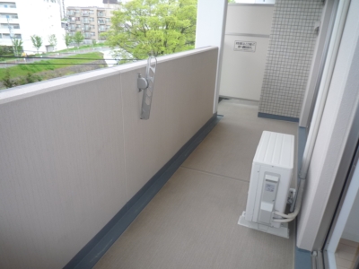 Balcony. Both depth width is a spacious balcony! Your laundry even Easy!