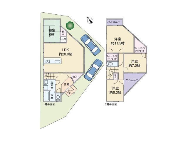 Floor plan. 46,800,000 yen, 4LDK, Land area 161.77 sq m , Building area 119.23 sq m
