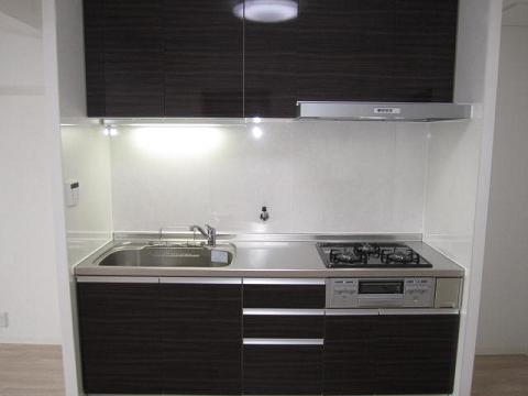 Kitchen. System kitchen of calm atmosphere, Unified in grain pattern!