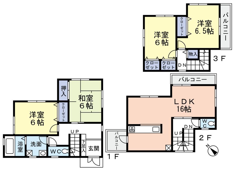 Floor plan. (5 Building), Price 27,800,000 yen, 4LDK, Land area 98.21 sq m , Building area 102.06 sq m