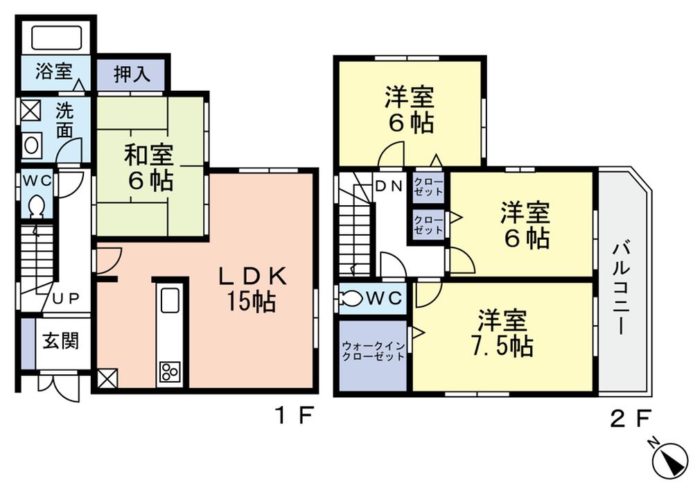 Floor plan. (7 Building), Price 31,800,000 yen, 4LDK, Land area 112.64 sq m , Building area 94.77 sq m