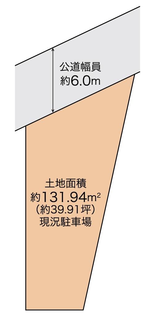 Compartment figure. Land price 33,800,000 yen, Land area 131.94 sq m