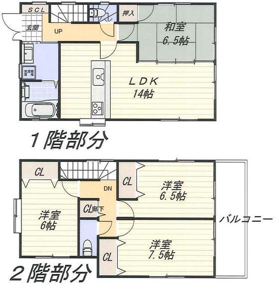 Floor plan. 28,900,000 yen, 4LDK, Land area 94.32 sq m , Building area 96.05 sq m