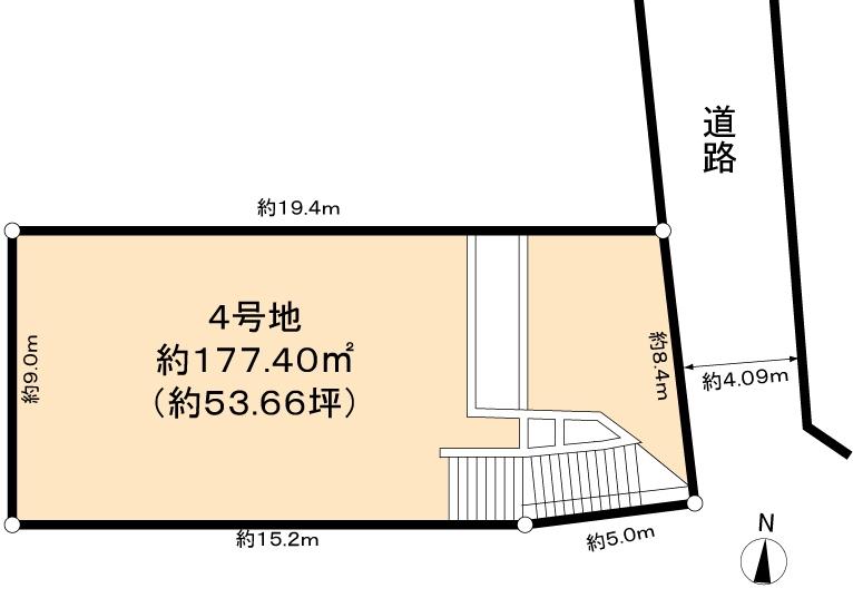 Compartment figure. Land price 44,500,000 yen, Land area 177.4 sq m