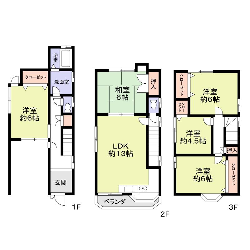Floor plan. 29.5 million yen, 5LDK, Land area 106.44 sq m , Building area 110.97 sq m