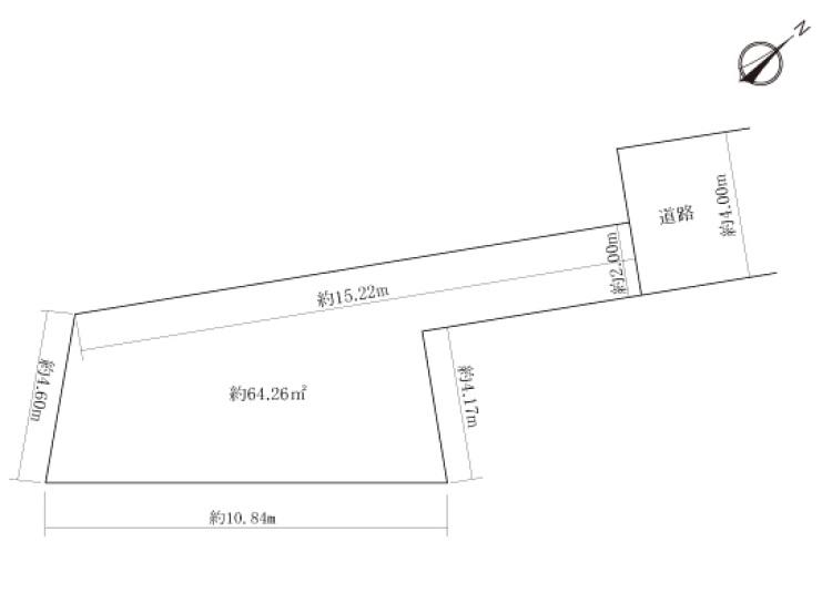 Compartment figure. Land price 6.8 million yen, Land area 64.26 sq m