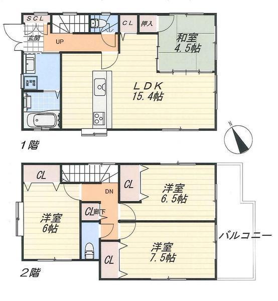 Floor plan. And the spread of the balcony  Is plenty of storage is attractive