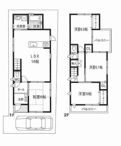 Compartment figure. Land price 18,750,000 yen, Land area 89.4 sq m plan Floor