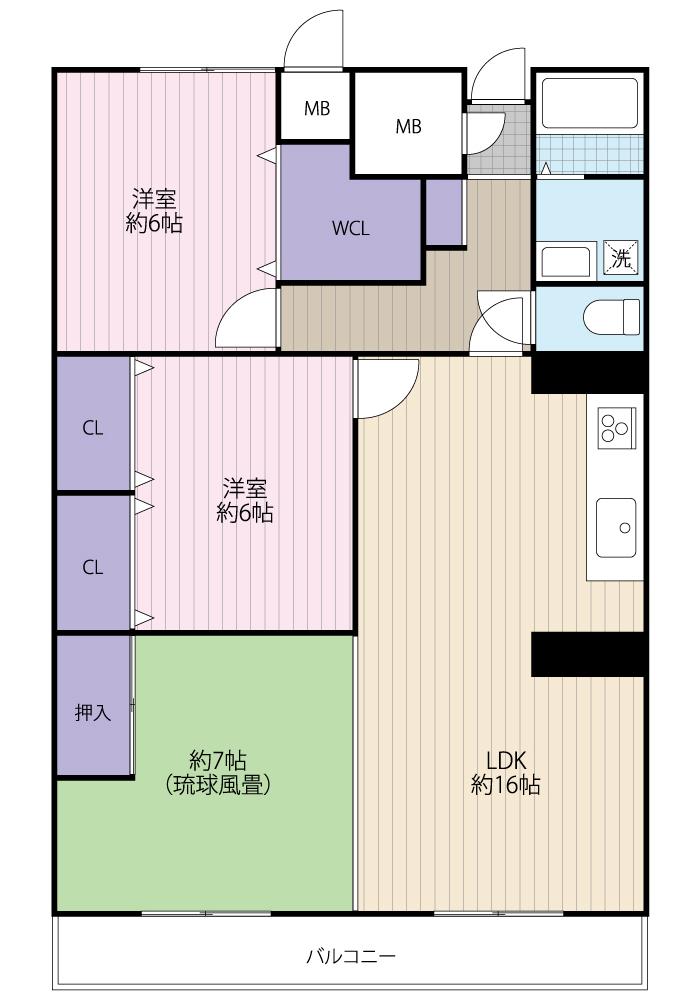 Floor plan. 3LDK, Price 11.9 million yen, Footprint 78.1 sq m , Balcony area 9.23 sq m