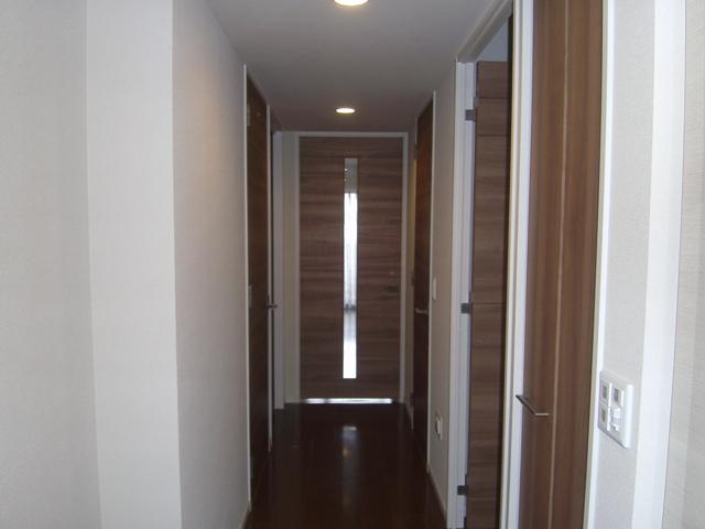 Entrance. Corridor of modern color