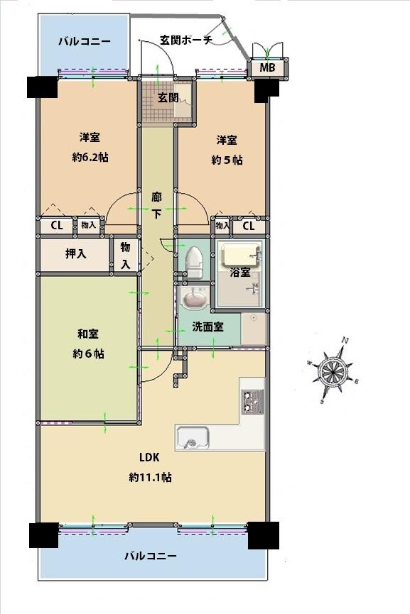 Floor plan. 3LDK, Price 20.8 million yen, Occupied area 70.68 sq m , If the balcony area 15.53 sq m drawings and the present situation is different, we will consider it as present condition priority.