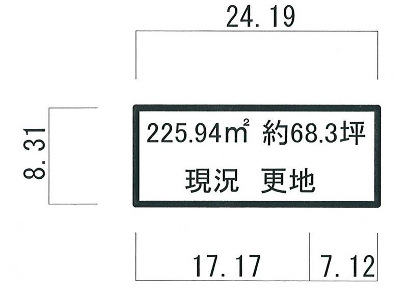 Compartment figure. Land price 59,800,000 yen, Land area 225.94 sq m
