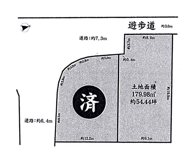 Compartment figure. Land price 41,800,000 yen, Land area 179.98 sq m