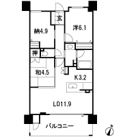 Floor: 2LDK + storeroom, occupied area: 65.49 sq m, Price: 37,670,000 yen ~ 38,370,000 yen