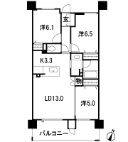 Floor: 3LDK, occupied area: 70.98 sq m, Price: 40.4 million yen