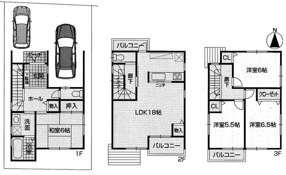 Floor plan. 35,800,000 yen, 4LDK, Land area 79.61 sq m , Building area 112.59 sq m