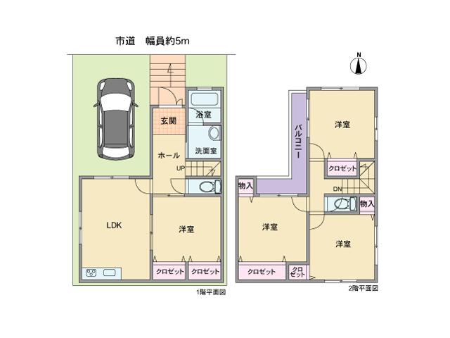 Floor plan. 28.8 million yen, 4LDK, Land area 100.06 sq m , Building area 106.11 sq m