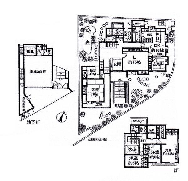 Floor plan. 138 million yen, 5LDK + S (storeroom), Land area 421.58 sq m , Building area 342.08 sq m