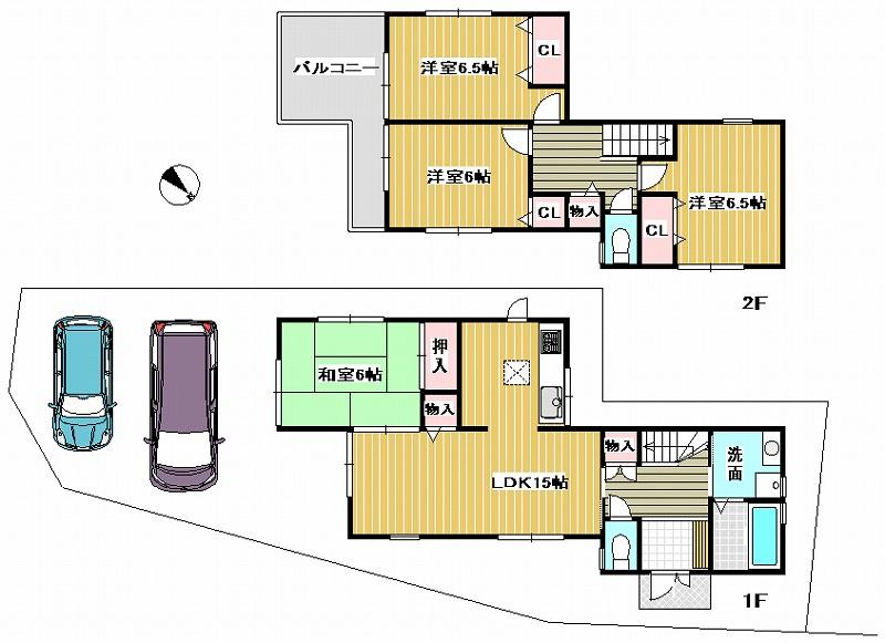 Floor plan. (No. 1 point), Price 33,800,000 yen, 4LDK, Land area 131.56 sq m , Building area 95.58 sq m