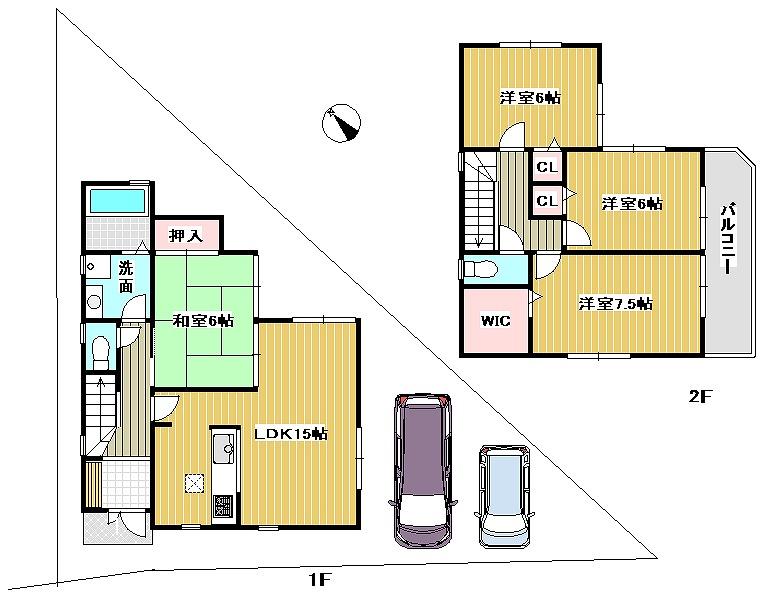 Floor plan. (No. 7 locations), Price 31,800,000 yen, 4LDK, Land area 112.64 sq m , Building area 94.77 sq m