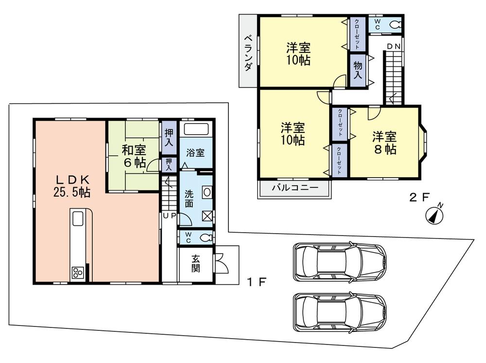 Floor plan. (No. 2 locations), Price 39,800,000 yen, 4LDK, Land area 181.98 sq m , Building area 134.46 sq m