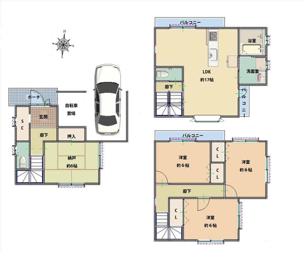 Floor plan. 38,800,000 yen, 3LDK + S (storeroom), Land area 86.87 sq m , If the building area 117.86 sq m drawings and the present situation is different, we will consider it as present condition priority.