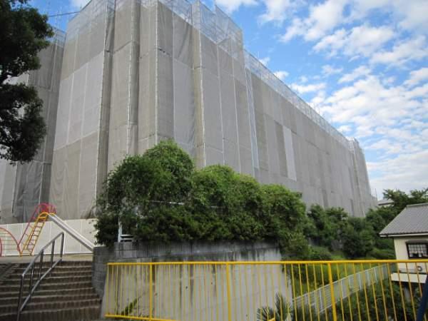 Local appearance photo. Large-scale repair work in