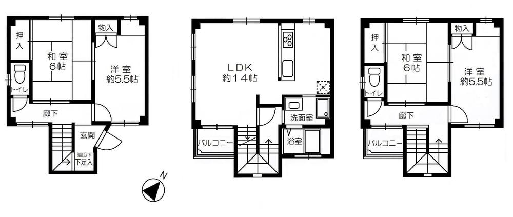 Floor plan. 29,900,000 yen, 4LDK, Land area 70.04 sq m , Building area 96.56 sq m