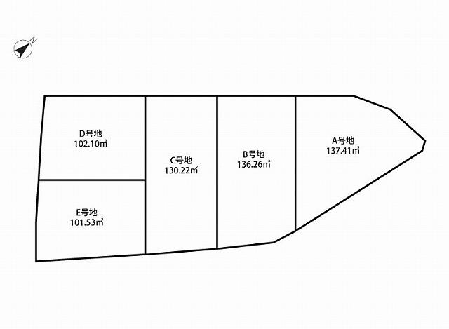 The entire compartment Figure. Development subdivision of all 5 compartment ・ Land only sale possible of