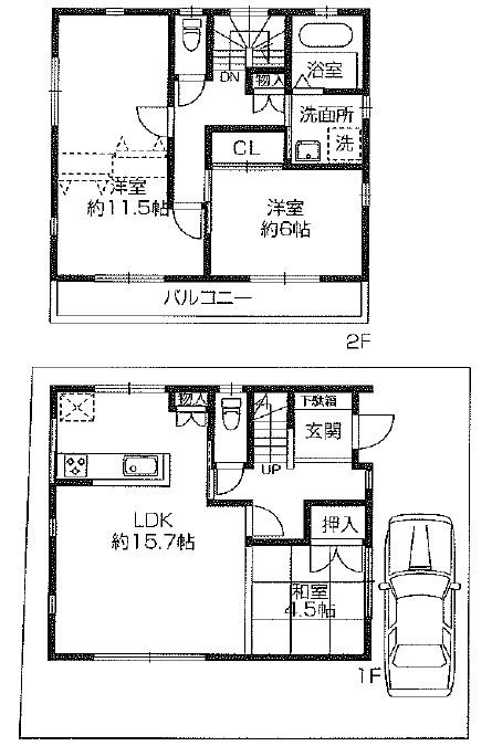 Floor plan. 33,500,000 yen, 3LDK, Land area 90.66 sq m , Building area 90.18 sq m