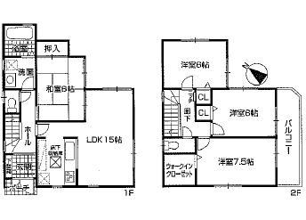 Floor plan. 31,800,000 yen, 4LDK, Land area 112.64 sq m , Building area 94.77 sq m