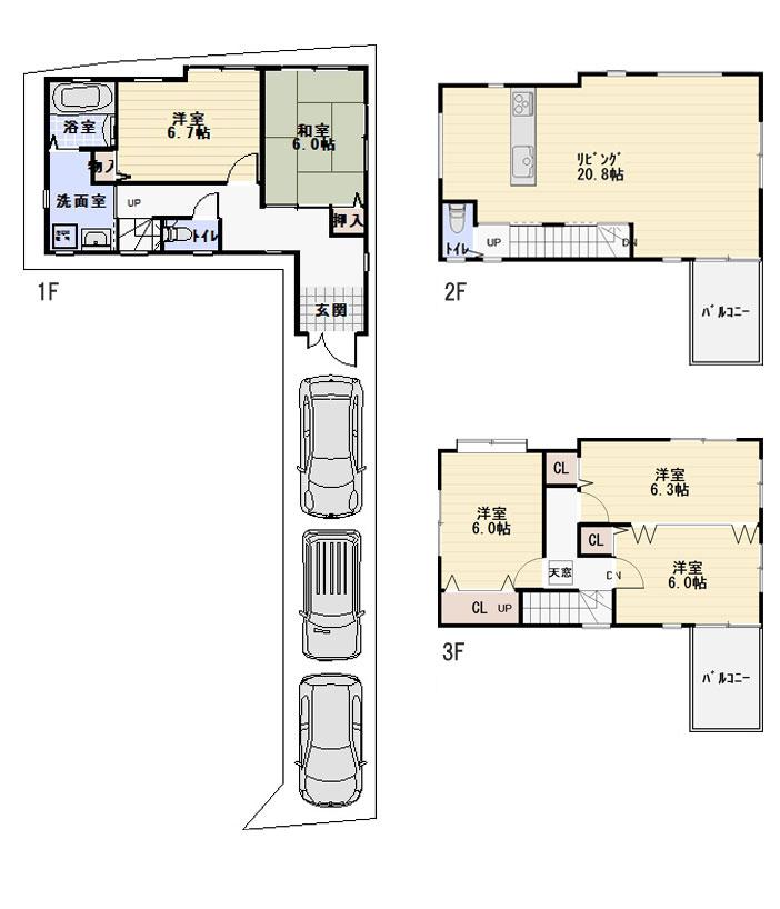 Floor plan. 37,600,000 yen, 5LDK, Land area 89.55 sq m , Wide of 5LDK building area 117.72 sq m Suita ~ Speaking of Ioie is this property that we offer