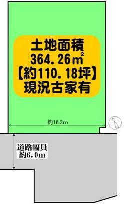 Compartment figure. Land price 60 million yen, Land area 364.26 sq m