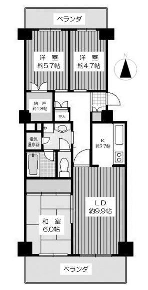 Floor plan. 3LDK