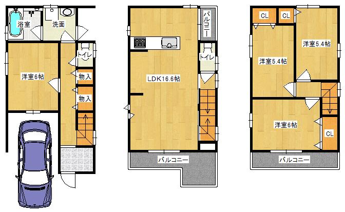 Floor plan. 33,800,000 yen, 4LDK, Land area 70.34 sq m , Building area 102.33 sq m   ◆ Floor plan