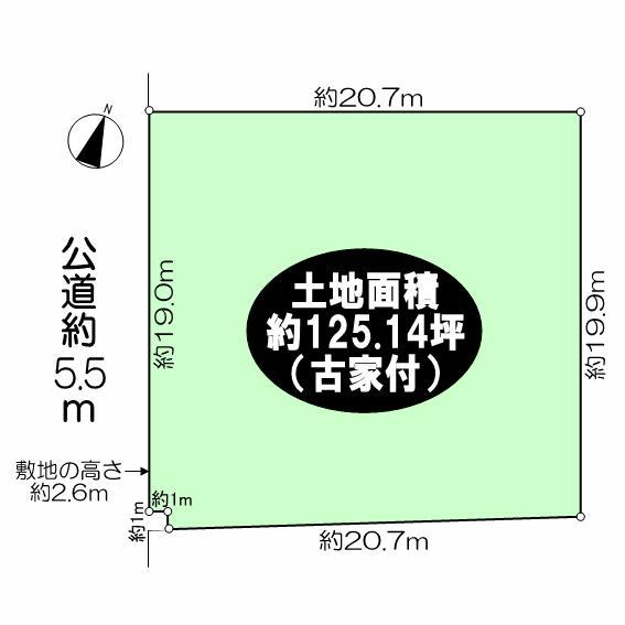 Compartment figure. Land price 93,860,000 yen, Land area 413.71 sq m